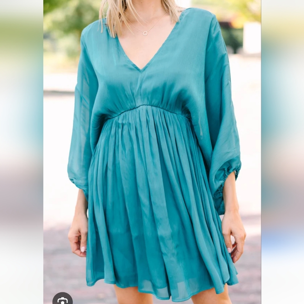 Jodifl NWT Make Your Day Emerald Green Babydoll Dress Size Medium